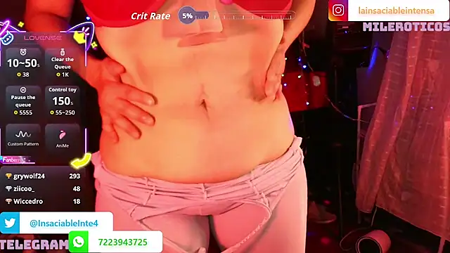 XXX chat uživo modela LaInsaciableIntensa