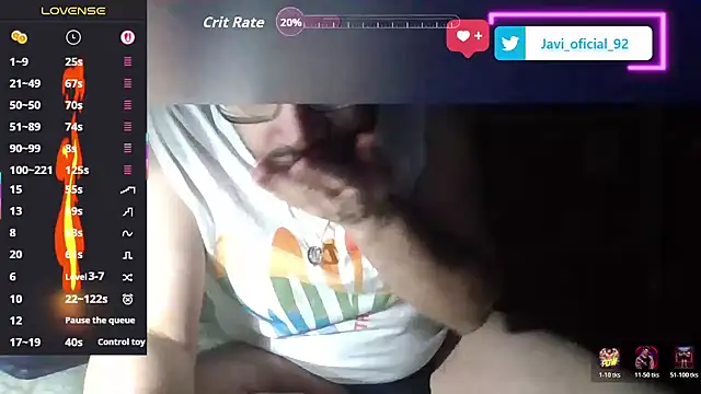 Javi_92: διαδικτυακό σόου στην κάμερα