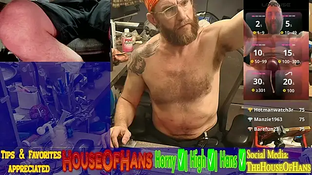 HouseOfHans élő XXX-chatje