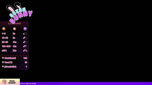 Chat +18 de Roxanbunny1 ao vivo