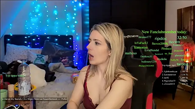 Chat +18 de Lisaonthemoon ao vivo