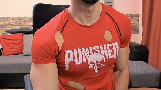 Show de HotHunkTrainer na webcam