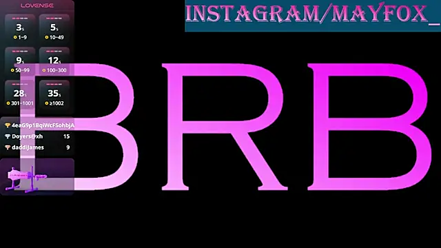 Show de May_Fox_ na webcam