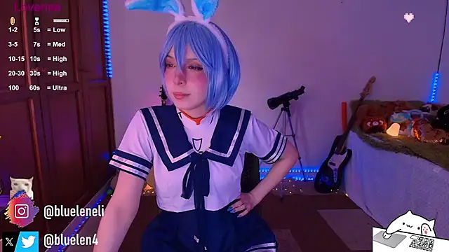 bluelen 라이브 XXX 채팅