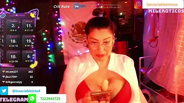 LaInsaciableIntensa Chat XXX in diretta