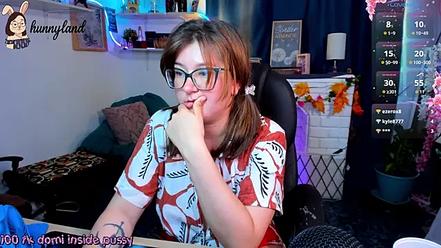 Chat +18 de HunnyyLove ao vivo