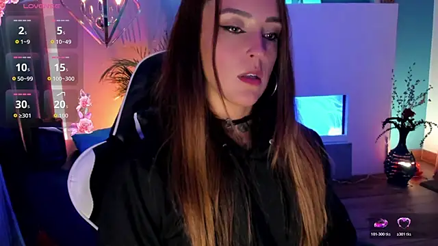 Show modela Megan_inked na web-kameri