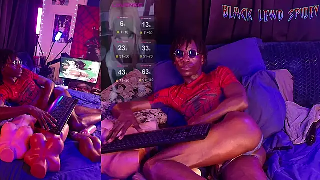 BlackLewdSpidey webkamerás műsora
