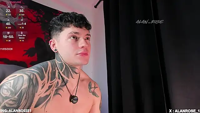 Show modela AlanRose01 na web-kameri