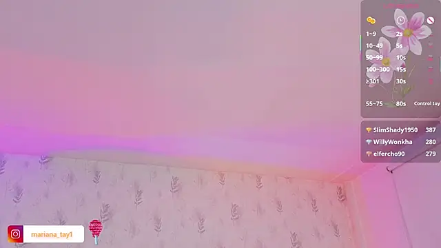 MARIANA_TAY1 élő XXX-chatje