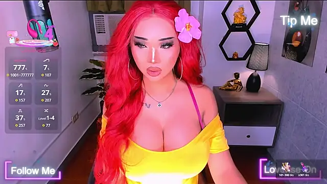 Show de _prettyjawdropper_ na webcam