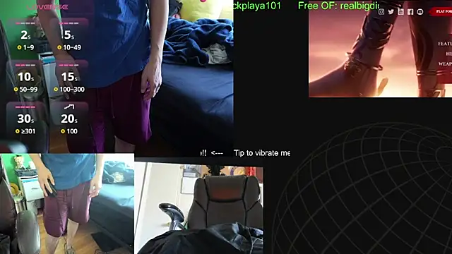 BigDickPlaya101 élő XXX-chatje
