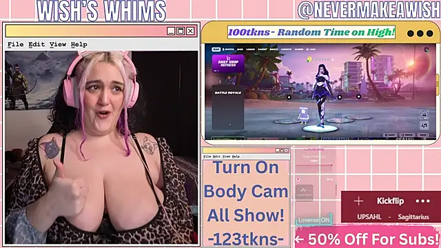 Chat +18 de nevermakeawish ao vivo