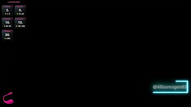 AllisonRogersX élő XXX-chatje