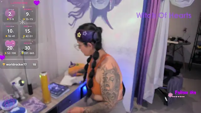 Chat +18 de witchviolet ao vivo