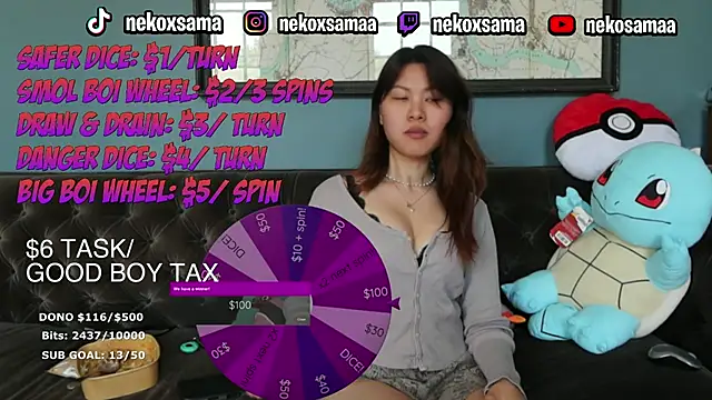 Chat +18 de NekoxSama ao vivo