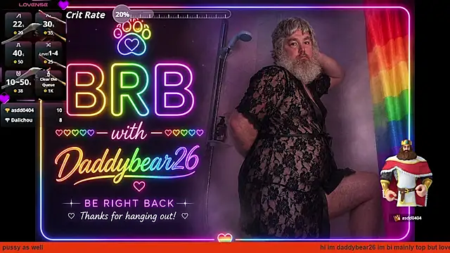 Daddybear26 élő XXX-chatje
