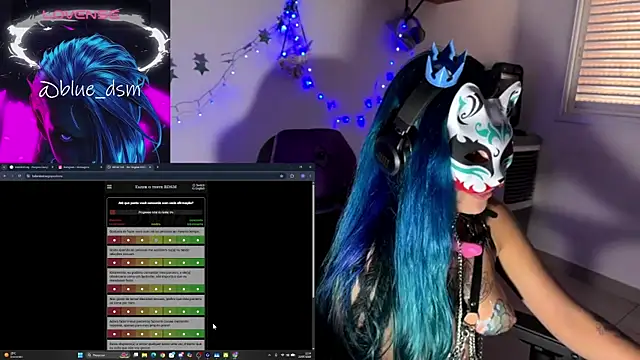 Show de bluesubmissive na webcam