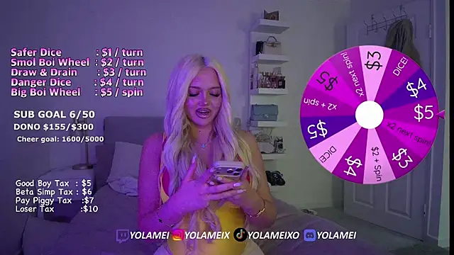 Show de yolamei na webcam
