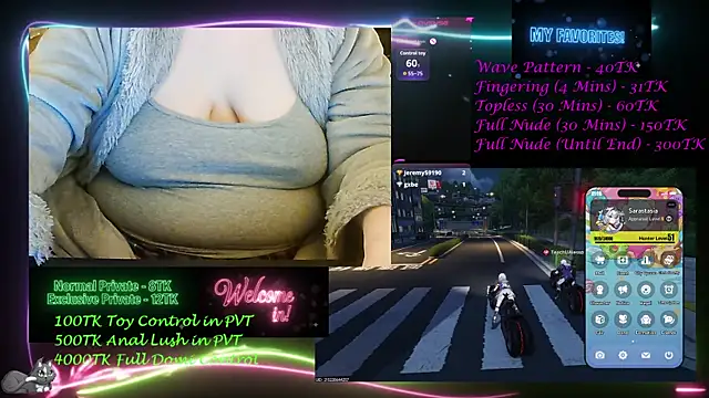 Chatroom XXX en direct de Sarastasia417