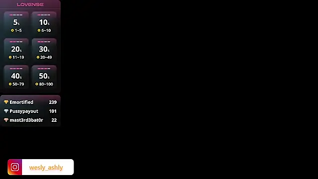 Chat XXX ao vivo de wesly_ashly