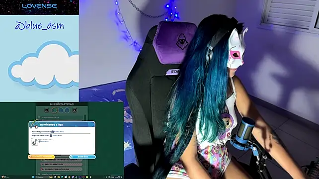 Show de bluesubmissive na webcam