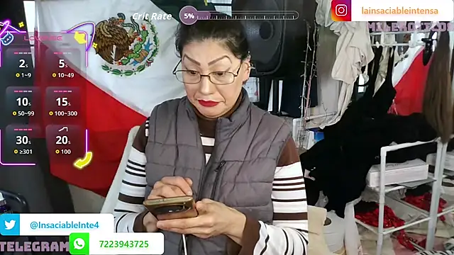LaInsaciableIntensa Chat XXX in diretta
