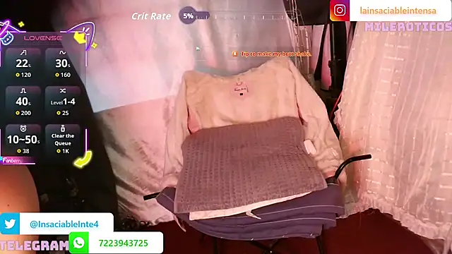 LaInsaciableIntensa 라이브 XXX 채팅