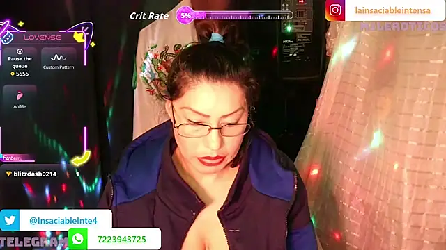 Chat +18 de LaInsaciableIntensa ao vivo