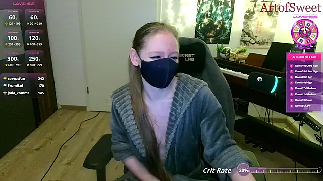 Chat +18 de ArtofSweet ao vivo