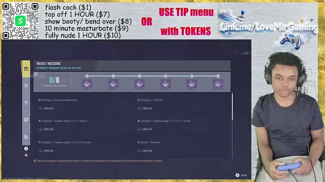 lovemirgaming élő XXX-chatje