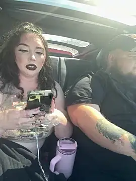 ANNIEandHUNNIE - cum with dildo in car