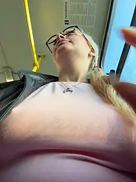Elfi_InPublic - Spy under skirt+lipinch clit in bus
