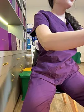 Secretly_masturbating - Female nurse masturbating in the clinic