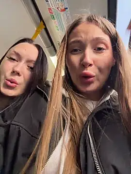 Coconut_milk - Selin kiss Kate’s boobs in bra in public