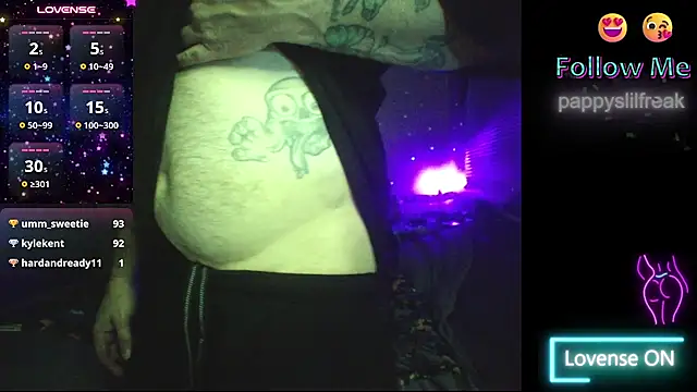 pappyslilfreak élő XXX-chatje